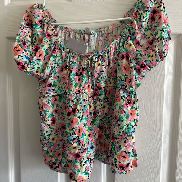 Nordstrom Love, Fire Multicolor Floral Blouse - Picture 1 of 5